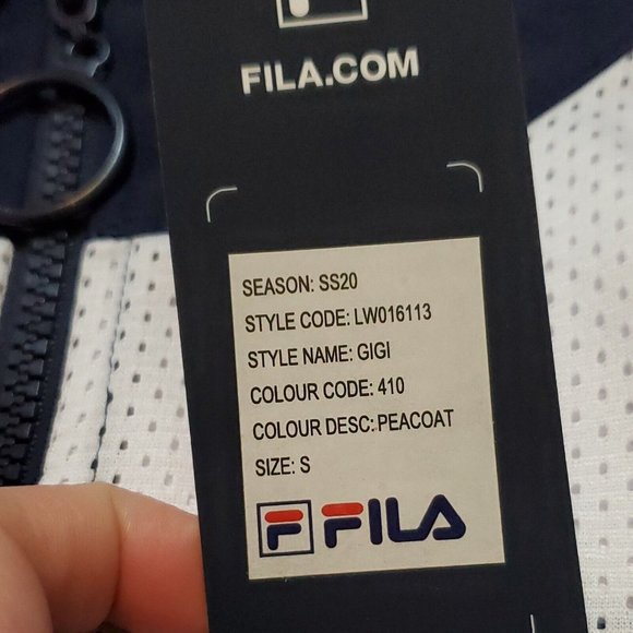NWT Fila Gigi 1/4 Zip Track Jacket Blue White Women's Small Brand New With Tags - Picture 6 of 9